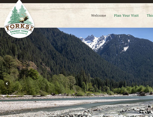 Image of Forks Chamber of Commerce website with link to website
